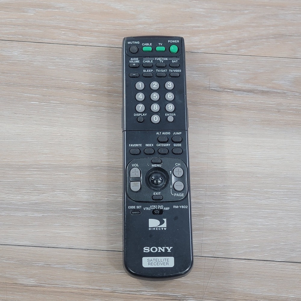 Sony RM-Y802 DirecTV Satellite Receiver Remote Control Black OEM Replacement